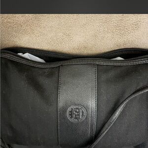 Fendi Black Leather Laptop Bag